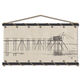 Stretched cotton canvas - le Carrelet - blanc
