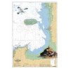 Toile sur chassis bois carte marine peinte - Côte de Nacre