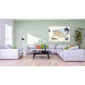 Toile sur chassis bois carte marine peinte - Pince mi et pince moi à l'Île d'Yeu