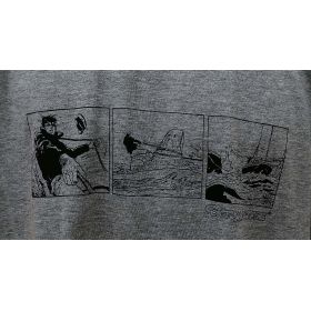 Tee shirt Corto Maltese - Coup de mer - gris - manches courtes
