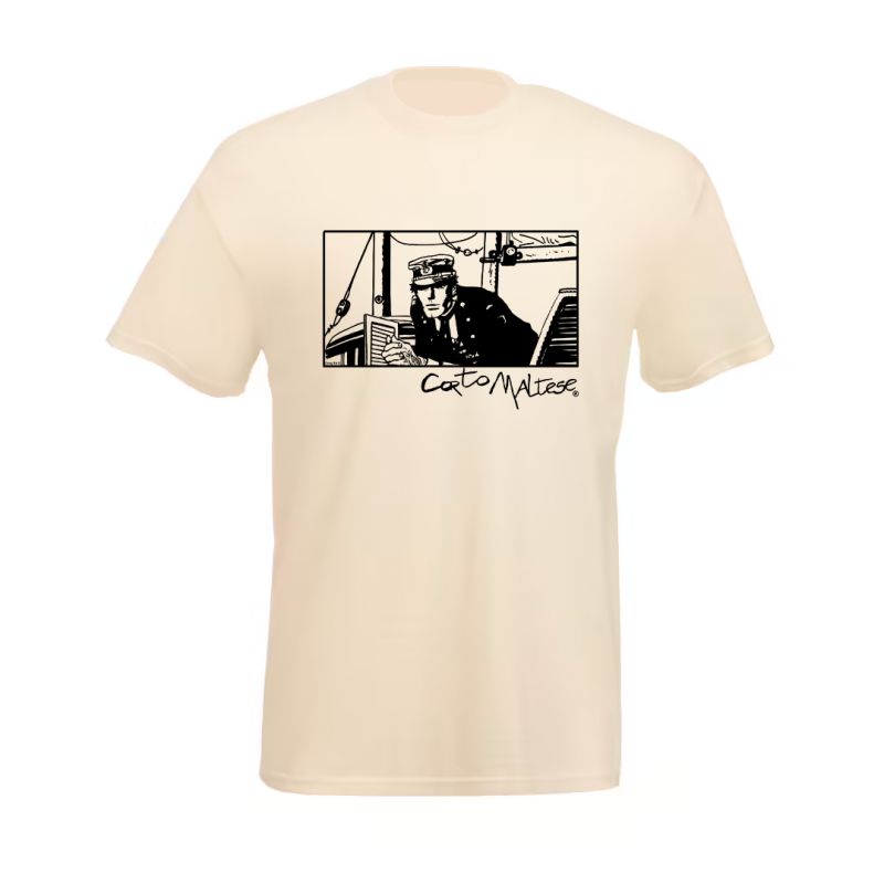 Tee shirt Corto Maltese - Port ducal - écru - manches courtes Tee shirt Corto Maltese - Port ducal - écru - manches courtes