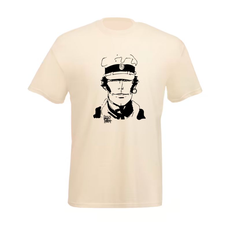 Tee shirt Corto Maltese - Visage - écru - manches courtes Tee shirt Corto Maltese - Visage - écru - manches courtes